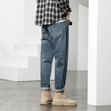 Демисезонные джинсы, штаны, свободный прямой крой, 2025 года