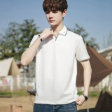 Летняя однотонная футболка polo, футболка с коротким рукавом, летняя одежда