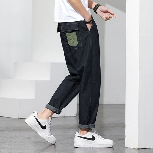 Джинсы, осенние трендовые летние тонкие штаны, свободный прямой крой, 2021 года