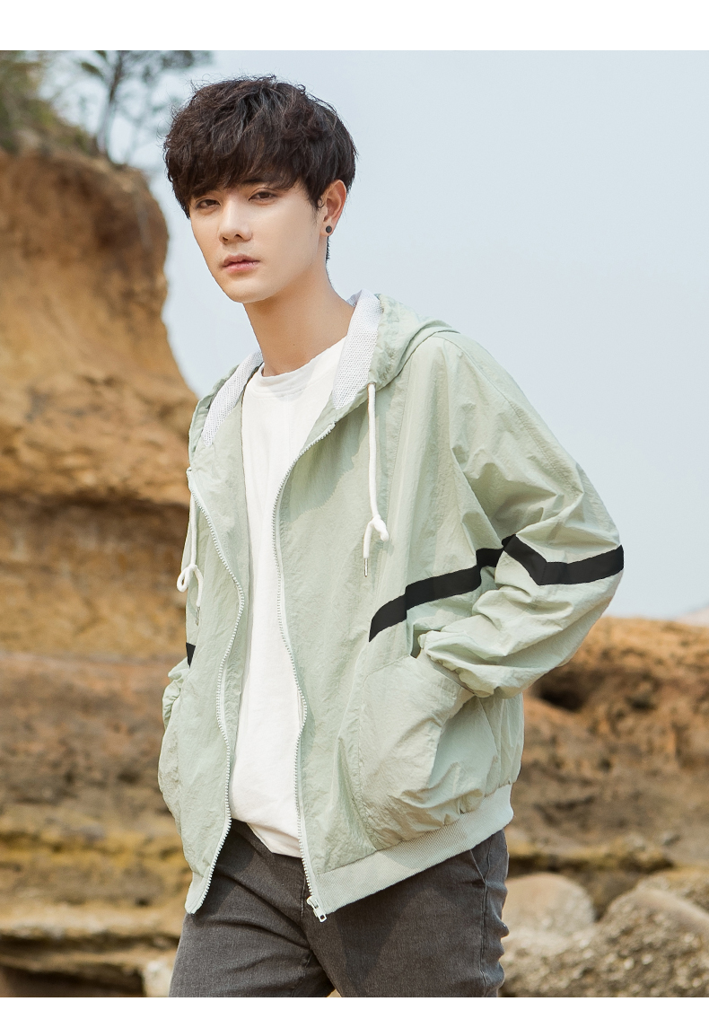2018 mùa hè mới Hàn Quốc phiên bản của lỏng mặt trời bảo vệ quần áo nam nhỏ tươi dài tay áo khoác vài áo khoác phần mỏng thanh niên