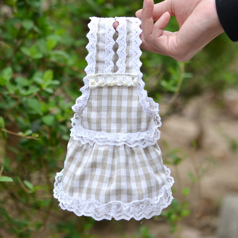 Mùa xuân và mùa hè mới Teddy gấu chó quần áo văn học kẻ sọc trang phục mùa xuân và quần áo thú cưng mùa hè - Quần áo & phụ kiện thú cưng áo chó