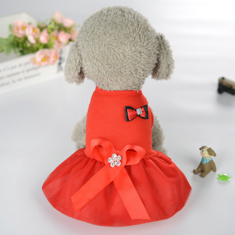 Công chúa chó quần áo mỏng phần váy con chó mùa xuân và mùa hè quần áo nhỏ Teddy chó quần áo mèo hơn gấu quần áo thú cưng - Quần áo & phụ kiện thú cưng áo cho mèo chó