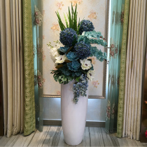 Floor-to-ceiling large vase set European-style living room decoration decoration fake flower hotel shopping mall dried flower sales department simulation soft decoration