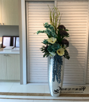 Modern fashion floor-to-ceiling vase set European living room hotel home decoration vase simulation flower set Floral art