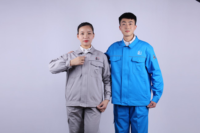 Sinopec overalls ten company blue two four five chemical construction gray spring and autumn summer clothing welding oil station customization