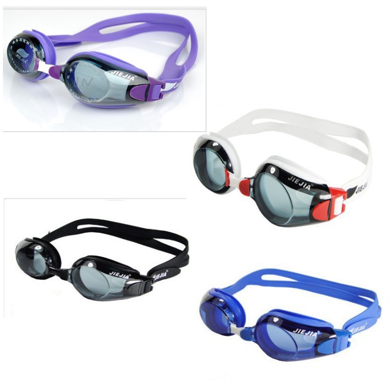 Brand swimming goggles JIEJIA HD waterproof anti-fog goggles double glasses with replaceable nose bridge for men and women swimming glasses