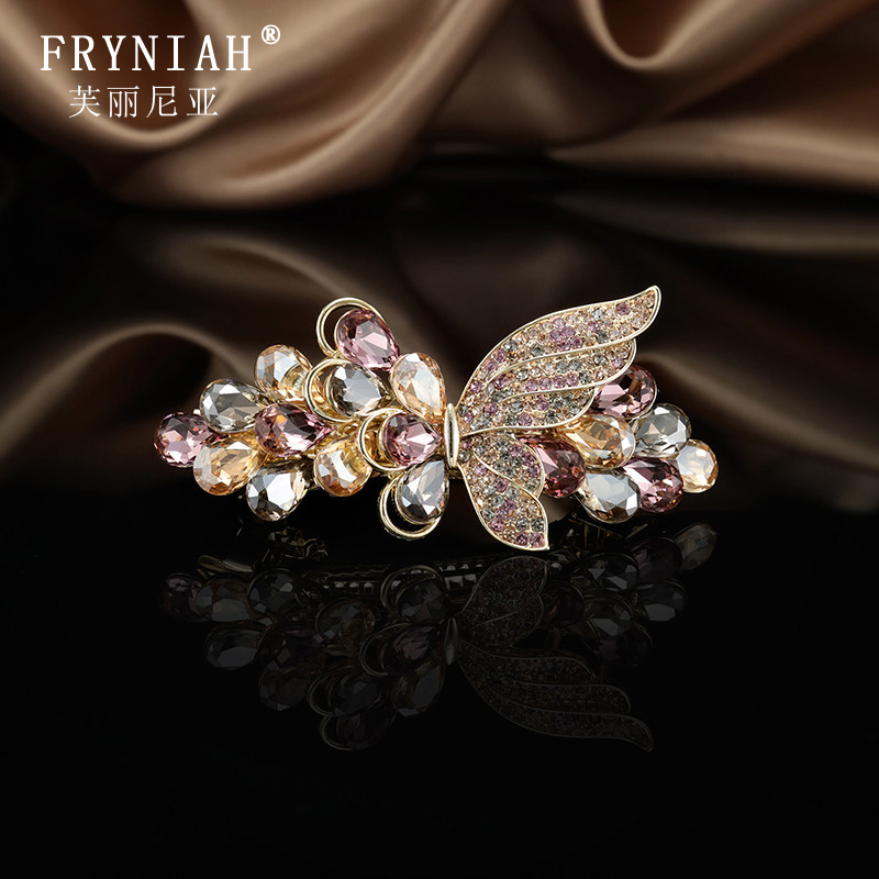 Light Luxury Hair Clip for Women 2026 New Model Exquisite Butterfly Half Clip High-End Large Spring Clip 520 Valentine's Day Gift