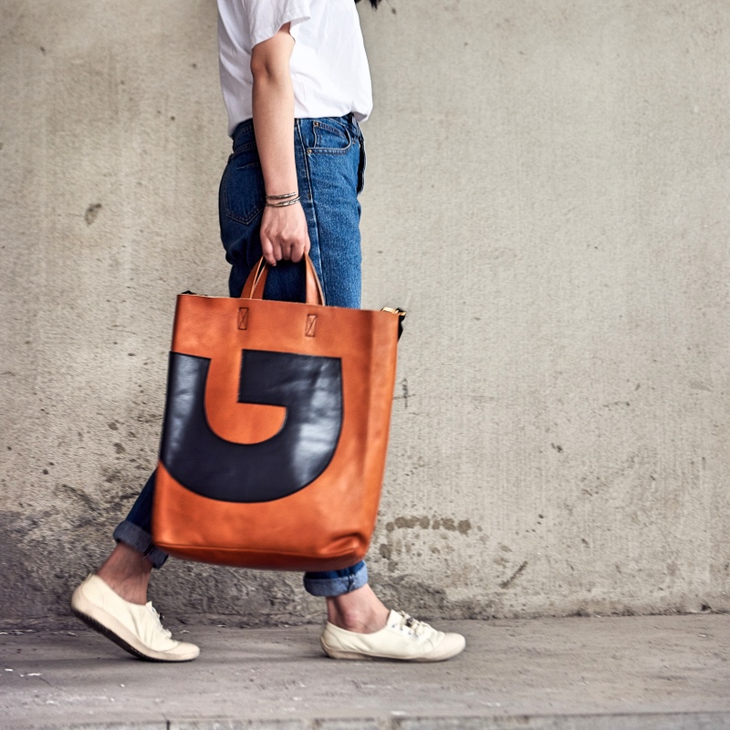 2022 New Tide Original Sloping Cross Pack Lady Head Layer Cow Leather Genuine Leather Brief Handbag Large Capacity Bag Single Shoulder Bag