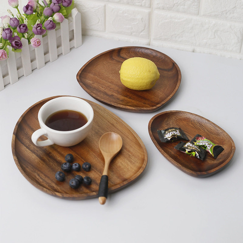 Shixia wood pallet plate walnut meal oval size snack irregular dried fruit collection