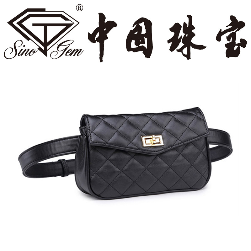 Lingge soft mini women gold jewelry store shopping guide running bag leisure fashion girls Baike small running bag