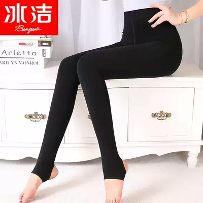 Bingjie autumn and winter new women's leggings plus velvet thickened outer wear jumpsuits warm pants tight stepping pants