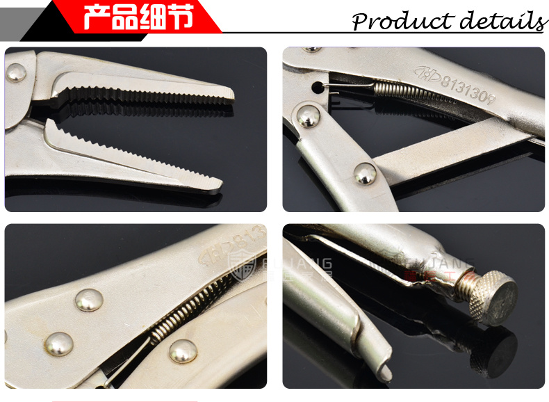 Huafeng mũi tên khổng lồ mũi kìm thẳng miệng kìm công cụ kẹp 5 inch 7 inch 10 inch dụng cụ cầm tay