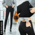 Quần legging đen nữ mặc mùa xuân và thu 2020 2020 phiên bản mới của Hàn Quốc quần cao eo là quần bút chì mỏng - Khởi động cắt Khởi động cắt