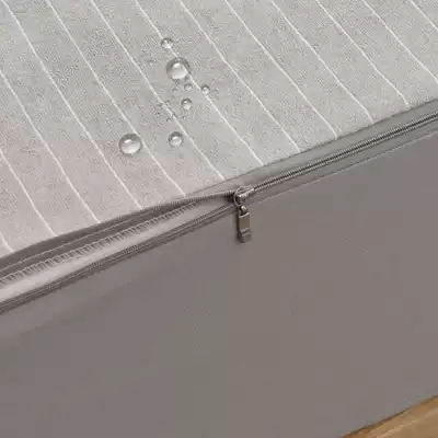 Pure cotton waterproof bed hat single piece bed cover urine septum breathable brown mat latex six-sided full package Simmons mattress protective cover