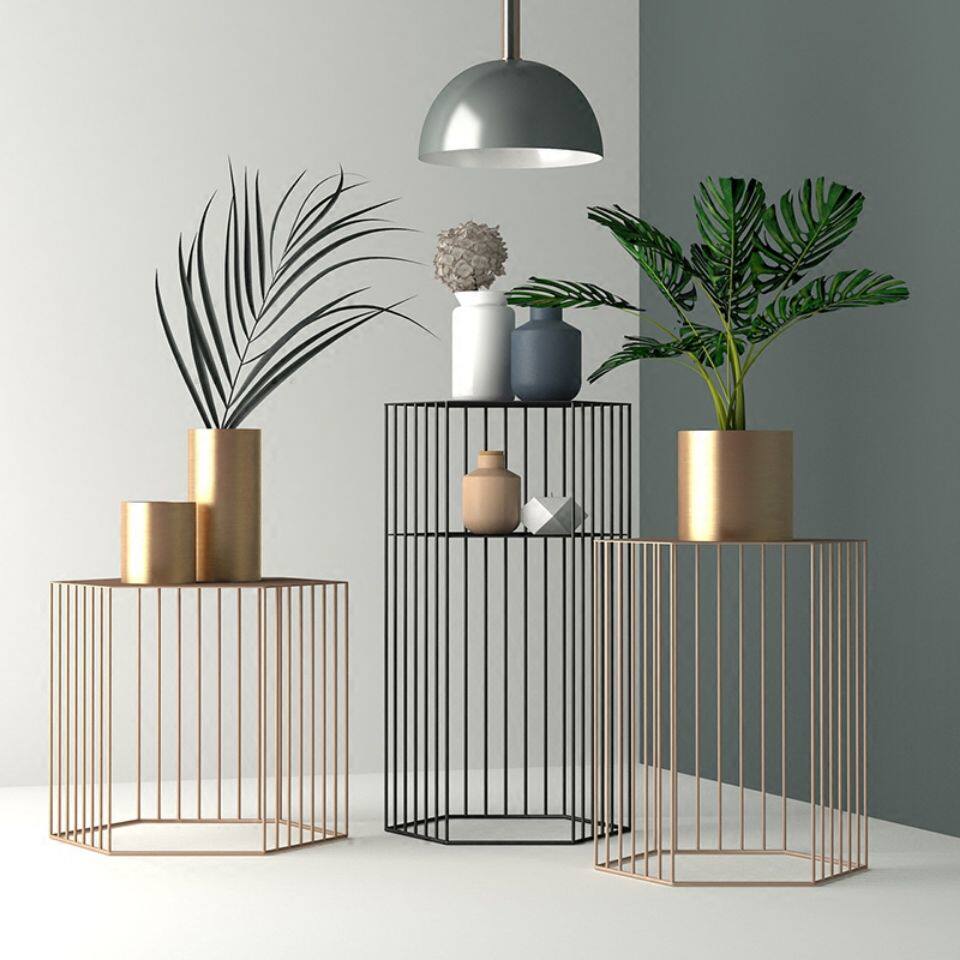 Nordic Iron Art Tea Table Geometric Corner A Few Creative Tables Brief Modern Gold Sofa Sides A Few High Ins