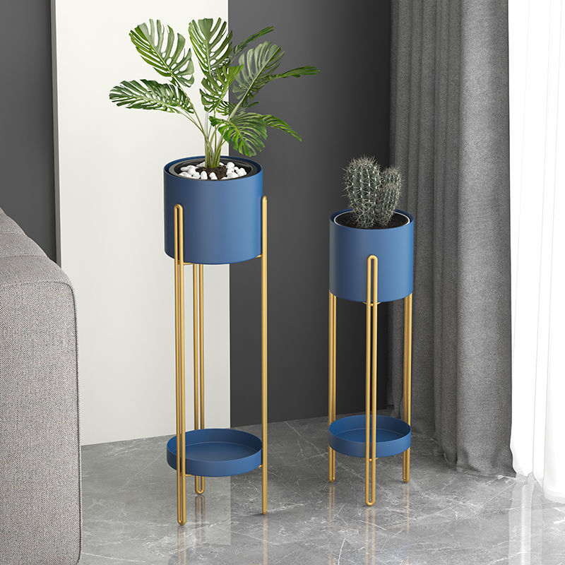 Nordic light extravagant iron art flower shelf modern living room plant shelf multilayer shelve minima balcony floor-type flower pot holder