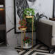 Nordic iron floor-standing flower rack ຫ້ອງຮັບແຂກທີ່ທັນສະໄຫມ indoor marble flower pot rack rack decorative rack multi-layer storage rack