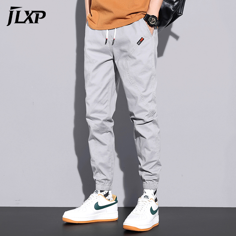 Summer new pants men's thin light gray Harun loose leg tooling casual pants 2021 sports pants