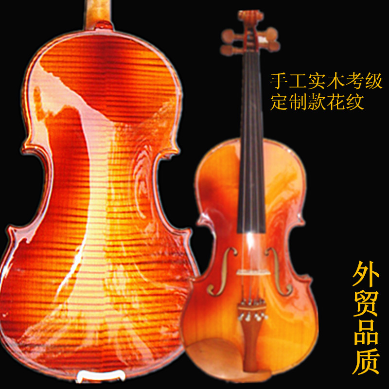 Spruce Maple Full Solid Wood Handmade Family Student Adult Beginner Exam Professional Grade Violin 1 10 16