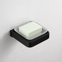 Exit German Full Copper Solid Plated Matt Black Bathroom Soap Box Toilet Soap Dish Soap Rack