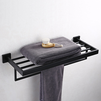 German matt black 304 stainless steel bath towels towel rack toilet shelve bathroom hardware pendant