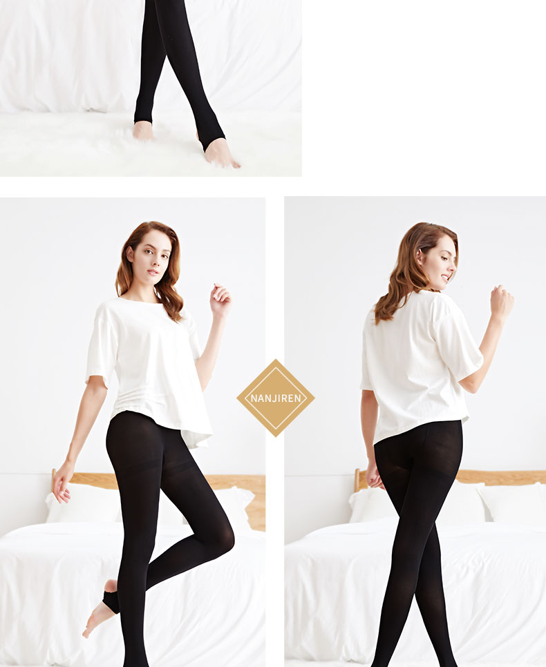 Người Nam Cực giẫm lên quần legging tất nữ mùa xuân và mùa thu vớ mỏng vớ chống móc lụa dày vớ màu mắt cá chân quần tất 3d