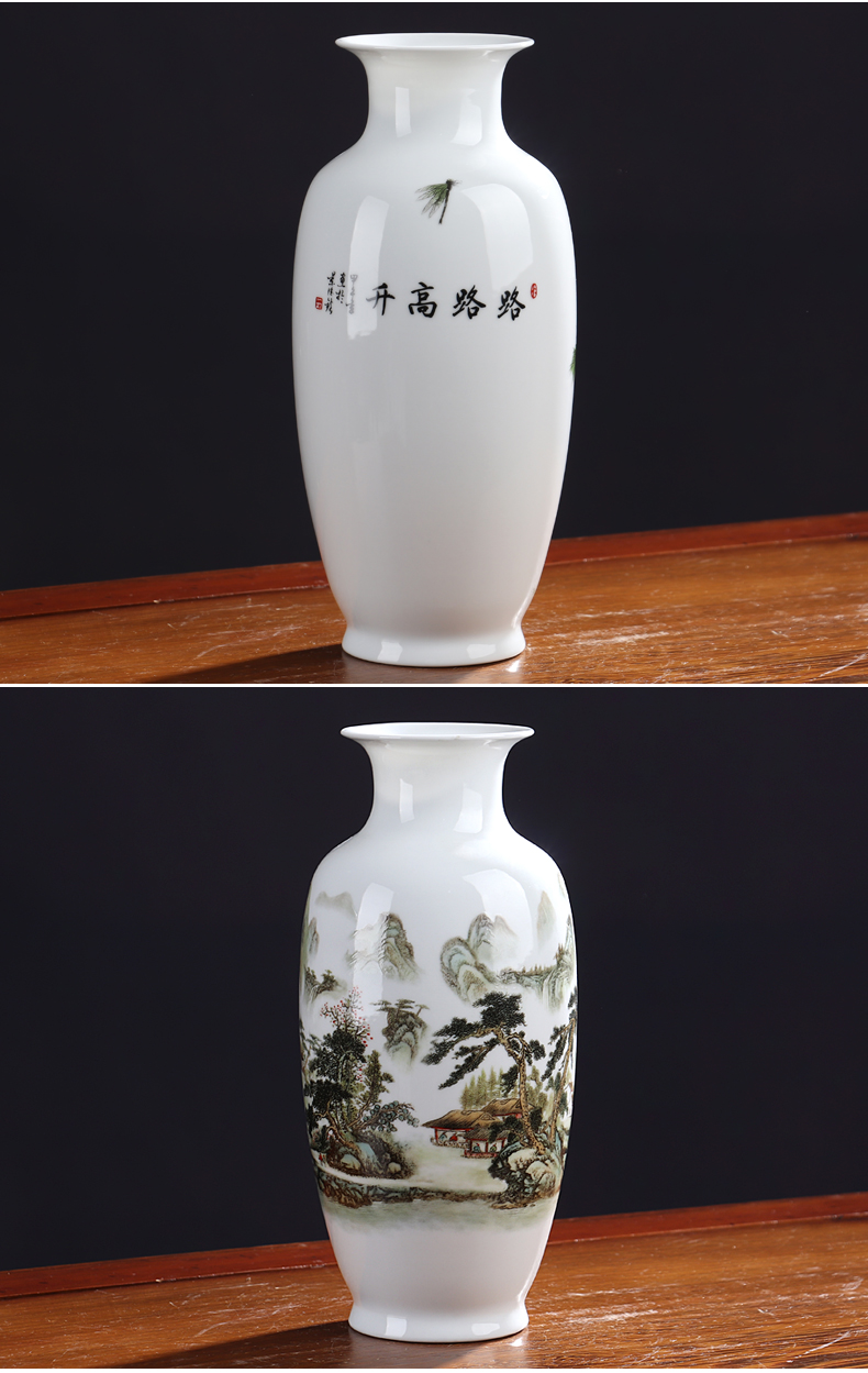 New Chinese style China jingdezhen ceramic vase medium sitting room home decoration flower arranging dried flower crafts