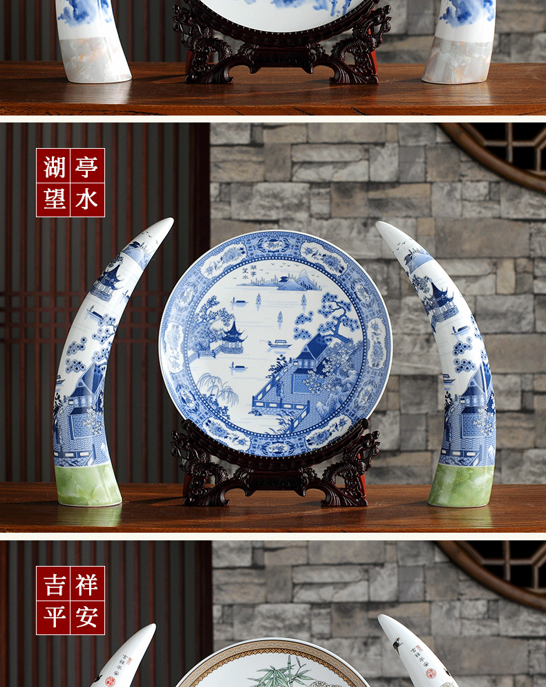 Ivory furnishing articles three - piece jingdezhen ceramics contracted and I sitting room porch creative home decorative arts and crafts