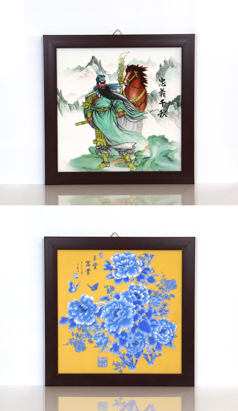 Jingdezhen ceramic plate hand landscape paintings of Chinese style of sitting room hangs a picture adornment mural restaurant sofa setting wall paintings