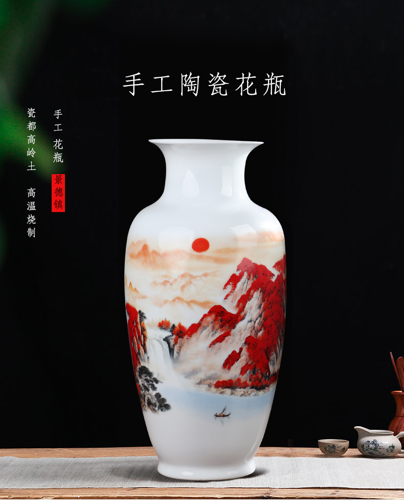 The modern jingdezhen ceramics, vases, flower arranging dry flower is placed The new Chinese style living room home decoration arts and crafts