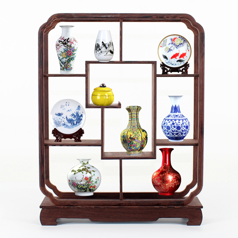 ABCDE package jingdezhen rich ancient frame ceramic vase furnishing articles wine Chinese porcelain handicraft ornament