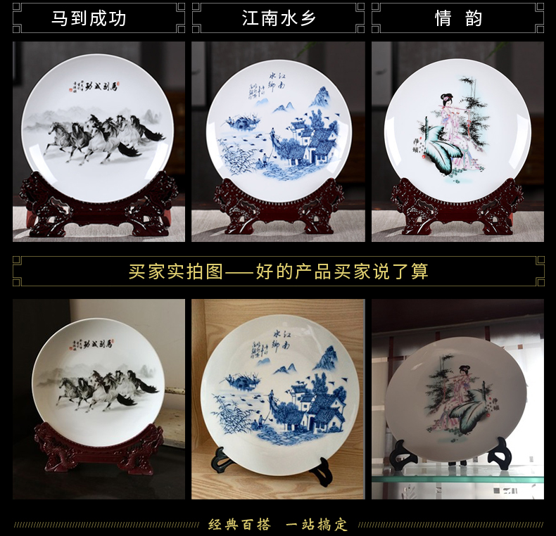 Rich ancient frame furnishing articles of jingdezhen ceramics dried flower vases, flower arrangement sitting room of modern Chinese style small decorative bottle handicraft