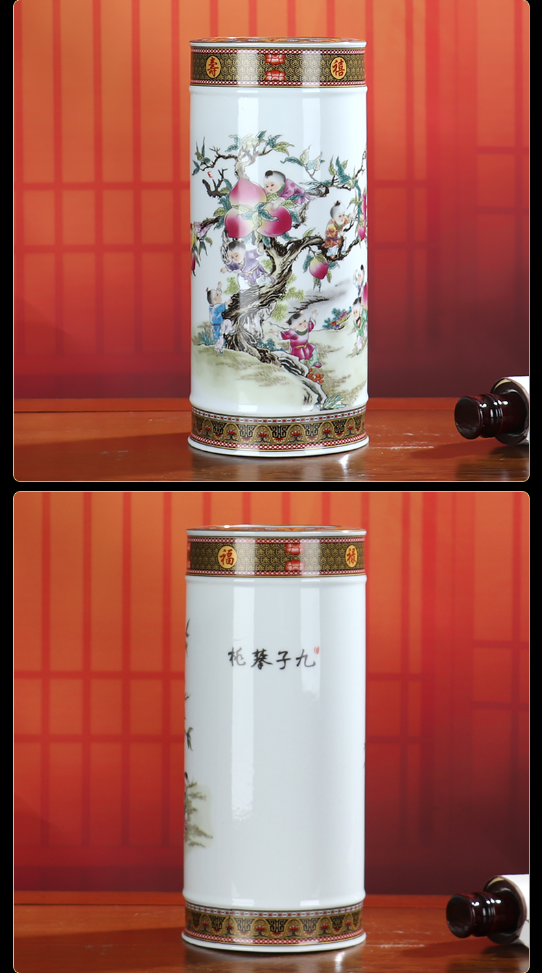 Jingdezhen ceramics furnishing articles dried flower arranging flowers sitting room lucky bamboo vase water raise hydroponic crafts modern decoration