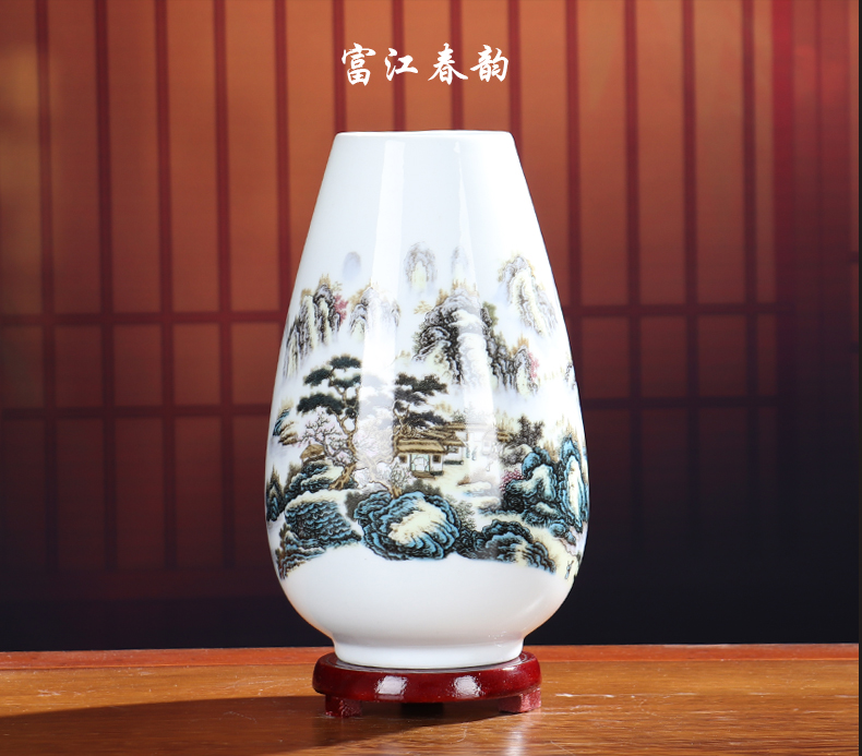 Flower vase of jingdezhen ceramics furnishing articles dried flowers sitting room adornment small creative arts and crafts porcelain Flower decoration