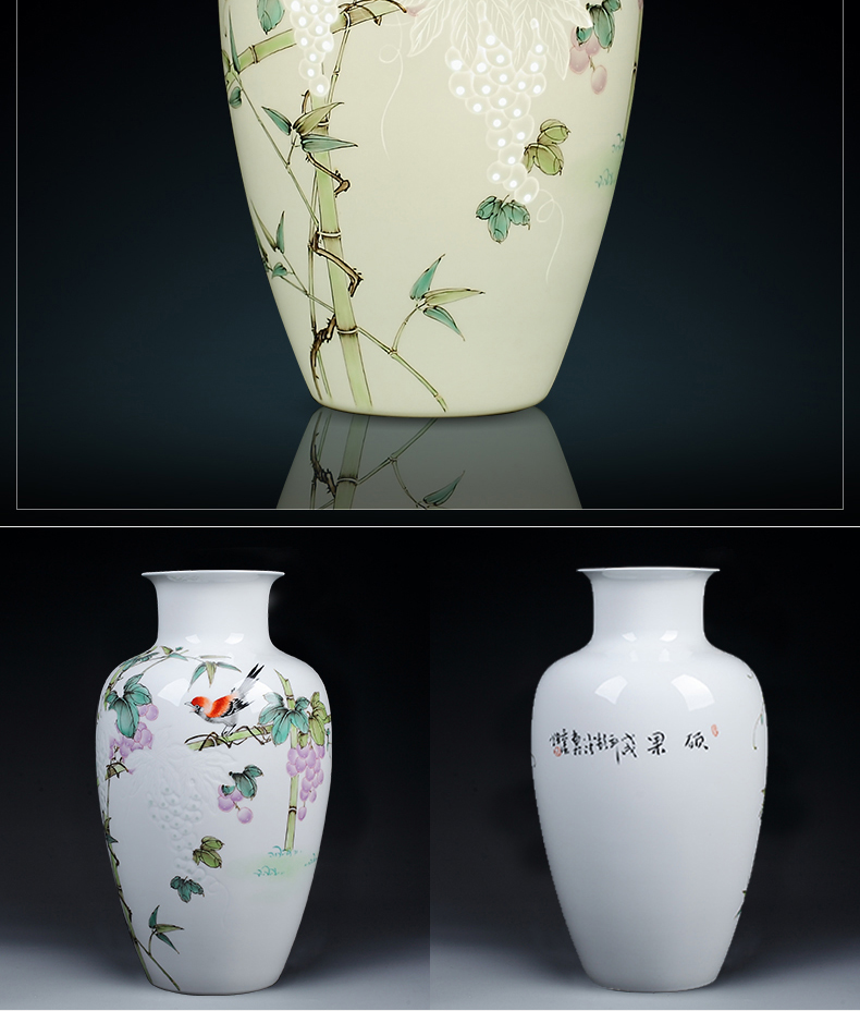 Exquisite vase furnishing articles of jingdezhen porcelain hand - made ceramics sitting room knife clay flower arrangement home decorative arts and crafts