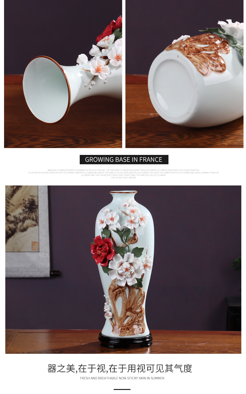 American light key-2 luxury high - grade household adornment ceramics vase continental dried flower arranging flowers sitting room porch place by hand