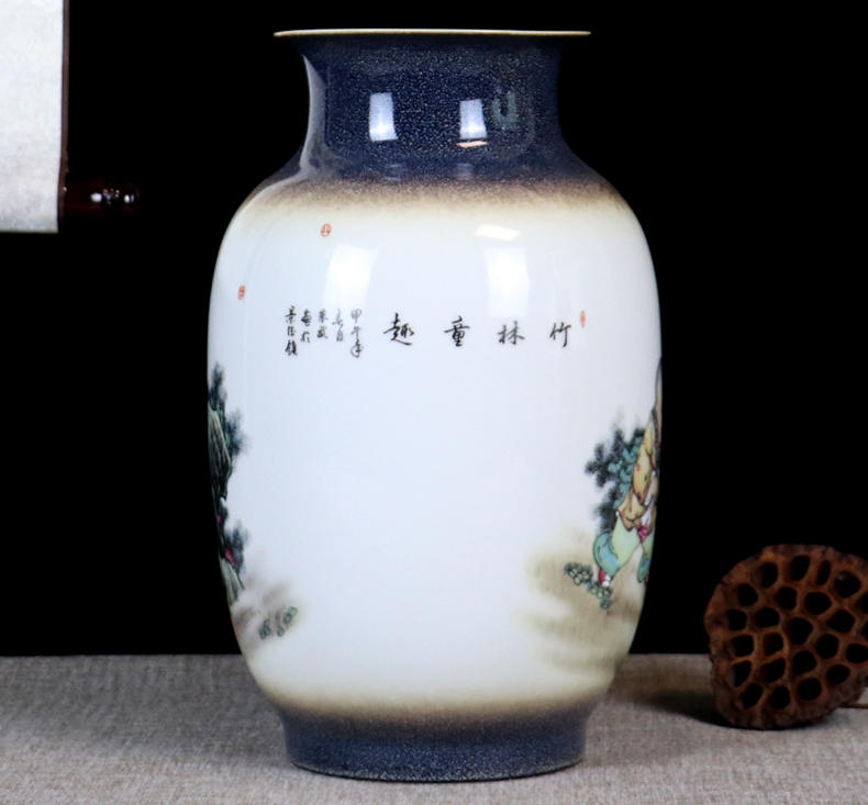 The Master color glaze porcelain vase furnishing articles of jingdezhen ceramics flower arranging dried flowers sitting room home decorative arts and crafts