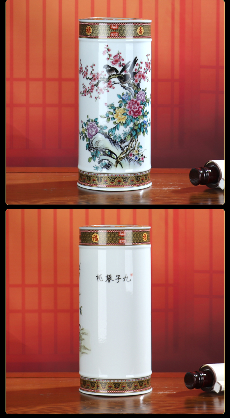 Jingdezhen ceramics furnishing articles dried flower arranging flowers sitting room lucky bamboo vase water raise hydroponic crafts modern decoration