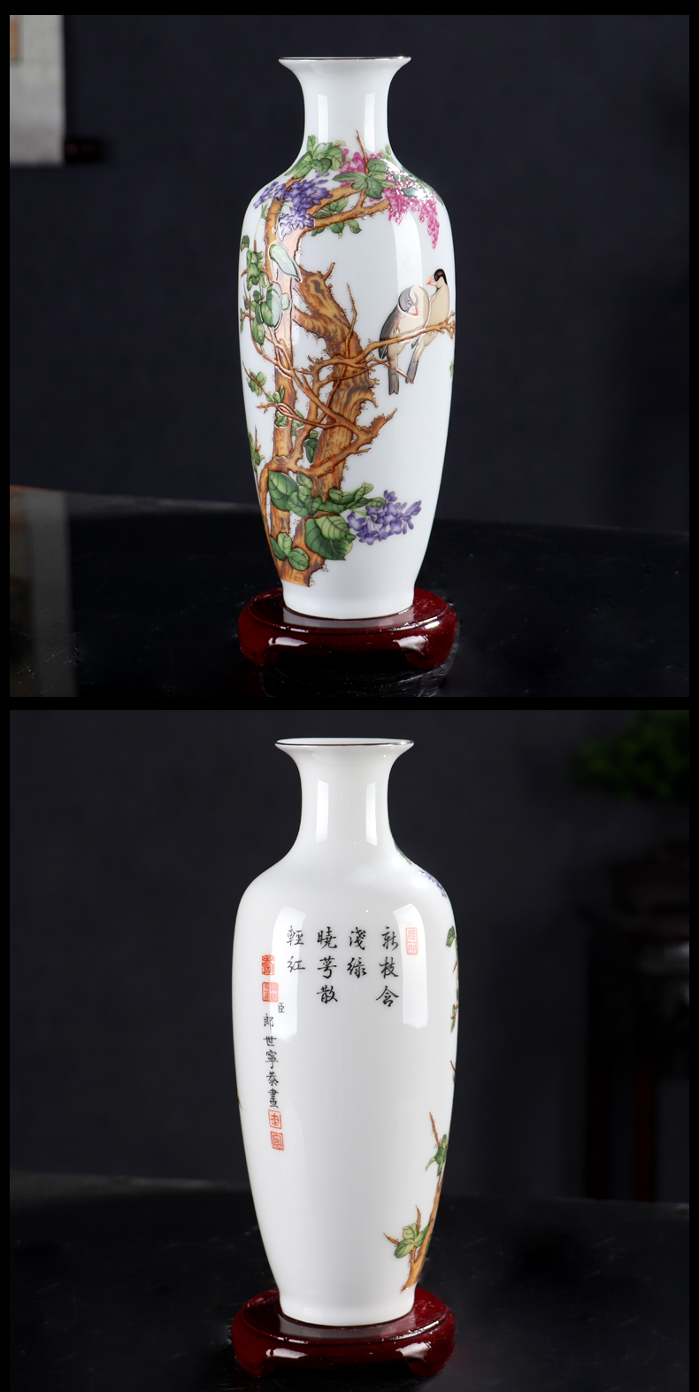 Manual empresa fuels the jingdezhen ceramic vase wine furnishing articles sitting room dry flower arranging flowers small thin craft ornaments