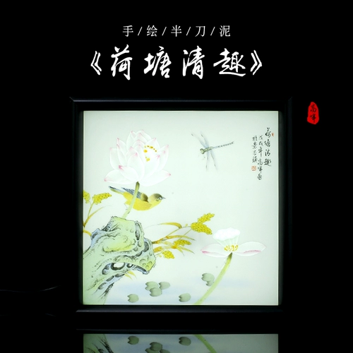 Полночевистый рука -сбитый на джингхен керамический орнамент цветок, украшения для рисования птиц.