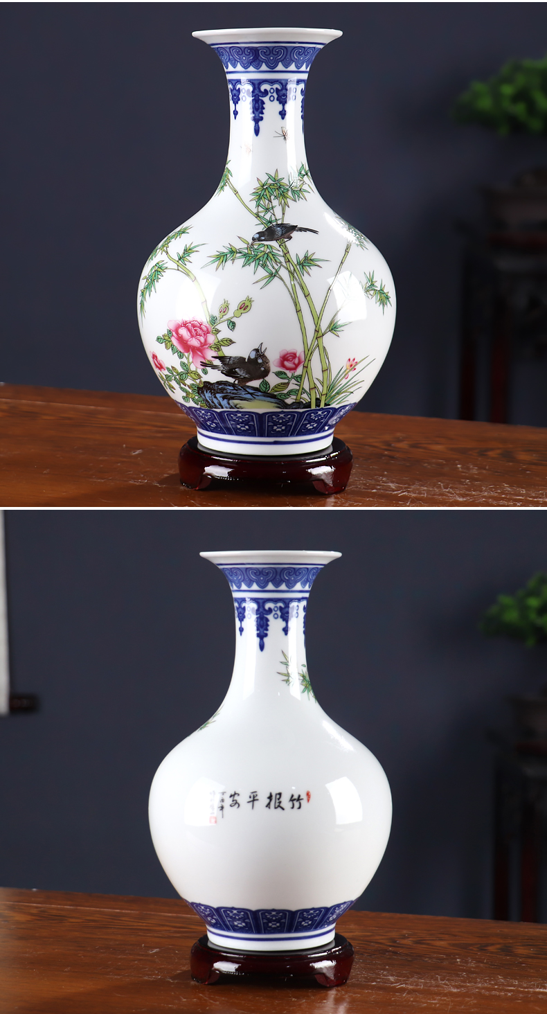 The Bucket color blue and white porcelain vase furnishing articles sitting room TV ark, small decorative arts and crafts flower arranging archaize jingdezhen ceramics