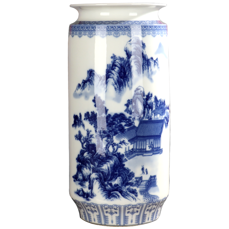F tube bottles of jingdezhen ceramics vase furnishing articles sitting room dry flower arranging flowers I and contracted style craft ornaments