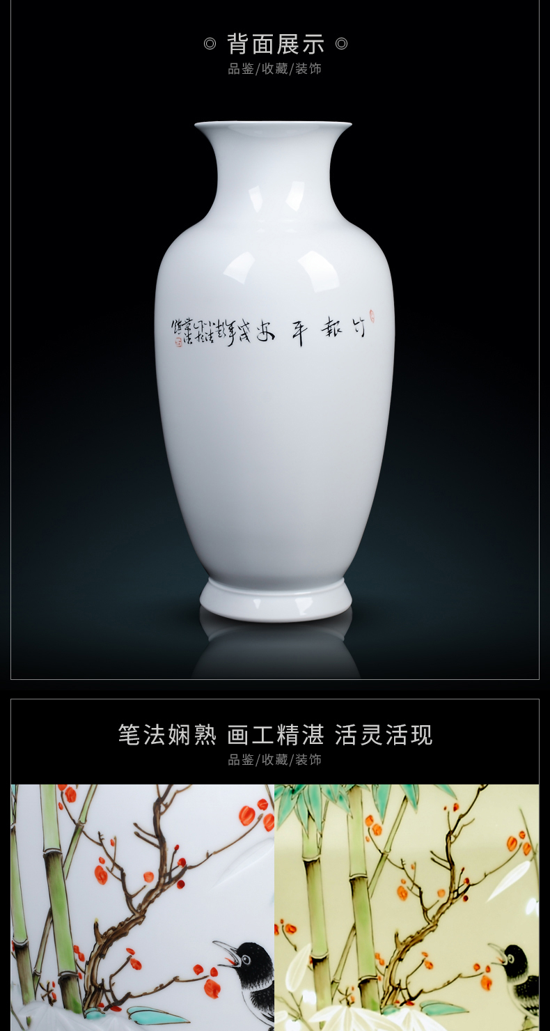 Manual hand - made furnishing articles of jingdezhen ceramic vase and exquisite porcelain flower arranging home sitting room collection certificate porcelain arts and crafts