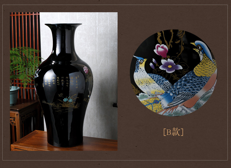 Crystal glaze of jingdezhen ceramics of large vases, flower arranging office furnishing articles to decorate the sitting room household crafts