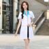 Nha khoa bác sĩ top trang phục nhân viên sinh viên đại học bốn mùa workclothes làm đẹp trắng áo trắng biểu tượng tùy chỉnh in 
