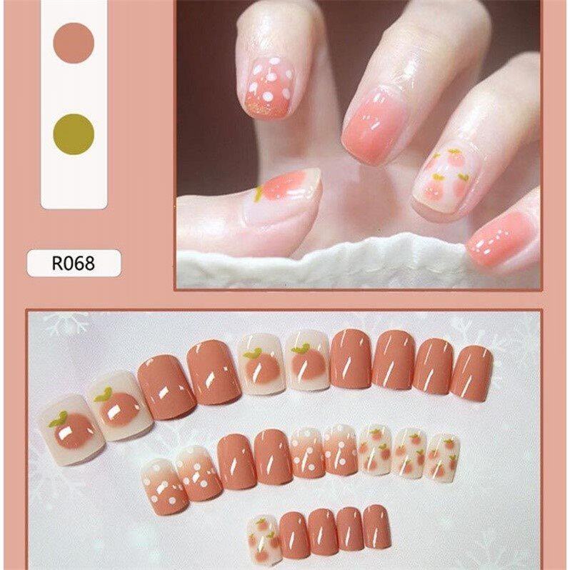 Web red spring and summer small fresh waterproof lasting 3D nail sticker patch female can remove wearing nail stickers full sticker