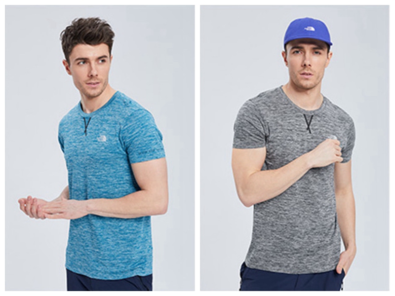 Men's Slim Fit Quick-Drying Breathable High-Elastic Sports Crew Neck T-Shirt Nf0A3Rkr