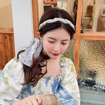 Summer thinned pearl Crushed Flowers with hair band hairpin hairpin hairpin Hair Stirrings 2021 New Super Fairy Head Stirrup Accessories