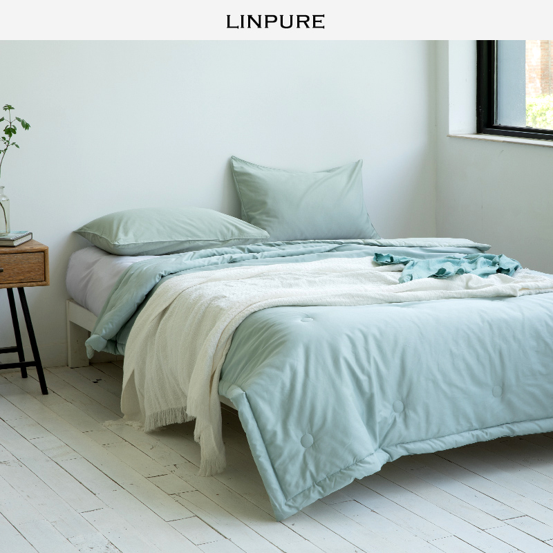 Blue platinum full cotton repellent summer by summer cool quilts by air conditioning and thin quilts by pure cotton cover blanket washable by afternoon nap thin