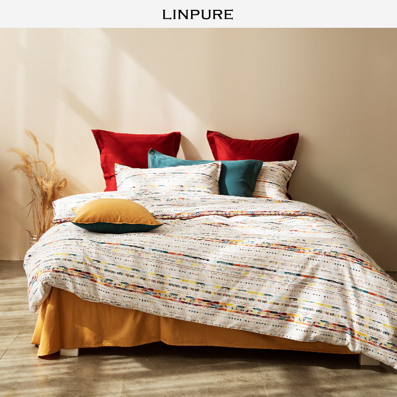 Blue platinum 80 full cotton mill wool four pieces of winter high branch high density youthful fashion thickened bed art loft